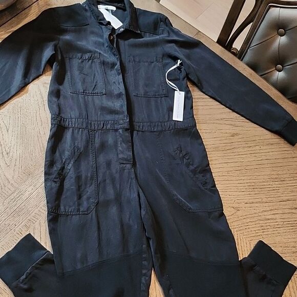 Black Long sleeve jumpsuit size S NWT Young fabulous & broke - Picture 15 of 16